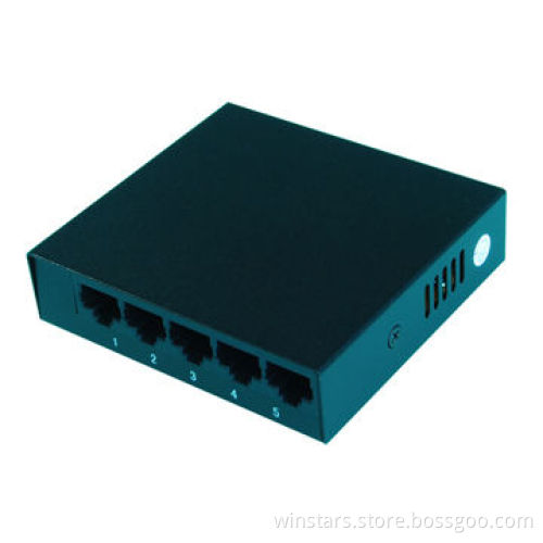 Fast Ethernet 5 Ports 10/100M Switch, Supports Broadcast Storm Control Function